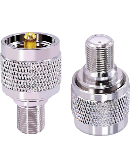 Adaptador UHF a F CNARIO A41 - 2 Conectores Coaxiales Adaptador UHF a F CNARIO A41 - 2 Conectores Coaxiales
