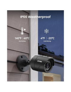Cámara de Seguridad ZOSI 2MP 1080p HD Bullet IP66 Visión Nocturna 2