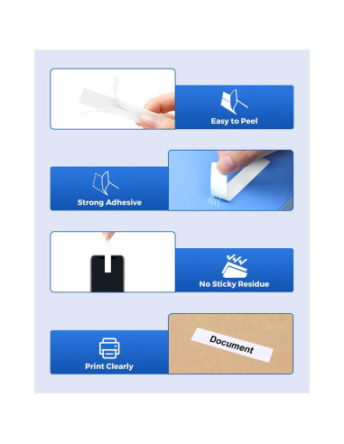 Paquete de 6 cintas de 12mm laminadas HUIMAZJIA colores