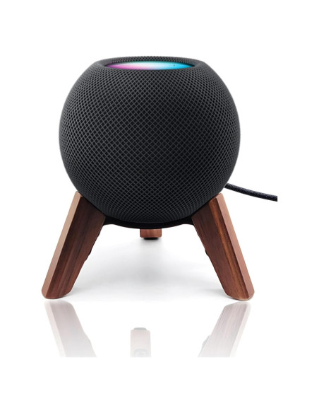 Soporte de Madera Real para Homepod Mini Counlisha Nogal Soporte de Madera Real para Homepod Mini Counlisha Nogal