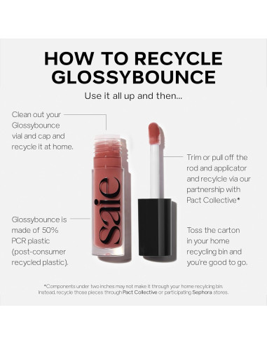 Gloss Hidratante Labial Saie Glossybounce Bounce 4.5 g