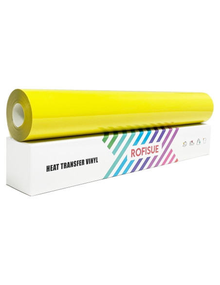 Vinilo de Transferencia de Calor ROFISUE Amarillo 30.5cm x 6.1m Vinilo de Transferencia de Calor ROFISUE Amarillo 30.5cm x 6.1m