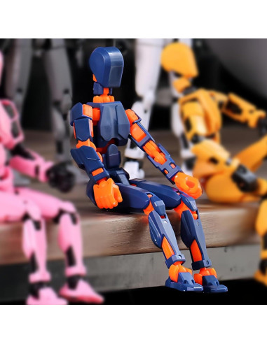 Figura de Acción Titan 13 Robot 3D Articulado Movible Dorado