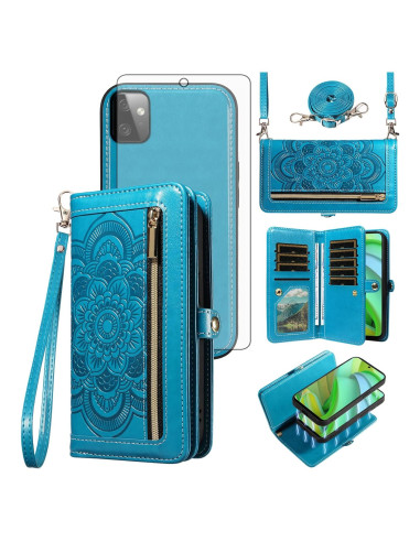 Funda Asuwish para Motorola Moto G Power 5G 2023 Azul con Cartera
