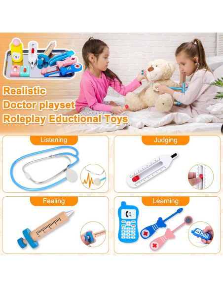 Kit de Doctor Educativo BGdoyz 24 Piezas para Niños 3-6 Años Kit de Doctor Educativo BGdoyz 24 Piezas para Niños 3-6 Años