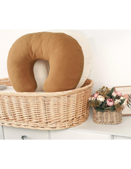 Cubiertas de Almohada de Lactancia Muslin GFU 2 Pzas Beige Marrón Cubiertas de Almohada de Lactancia Muslin GFU 2 Pzas Beige Marrón