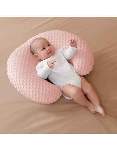 Funda de Almohada de Lactancia Aullar Rosa Claro 100% Poliester