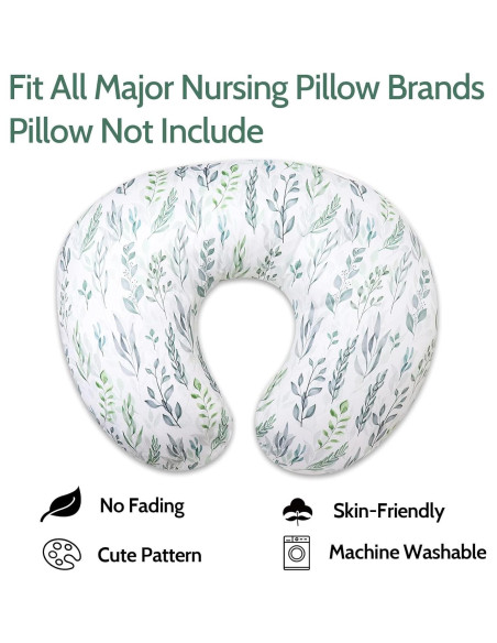 Funda de Almohada de Lactancia DILIMI Hoja Verde Suave Funda de Almohada de Lactancia DILIMI Hoja Verde Suave
