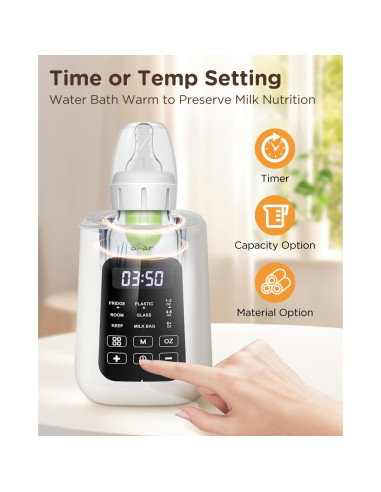 Calentador de Biberones Bear 8 en 1 con Control de Temperatura