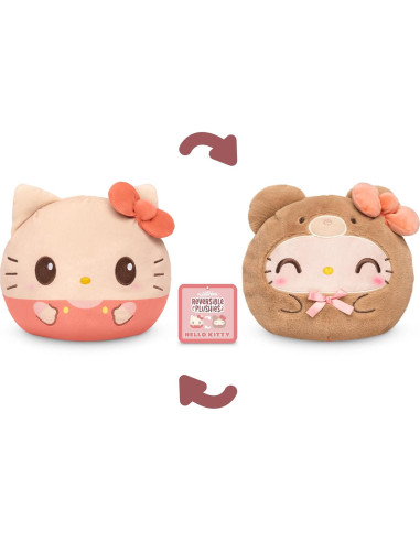 Peluche Reversible Hello Kitty TeeTurtle 15 cm Suave Kawaii