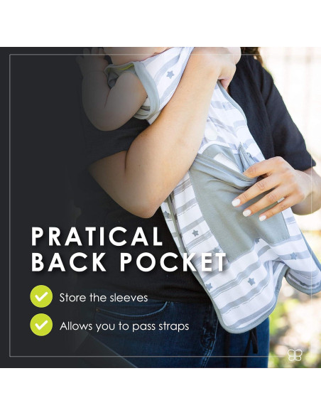 Saco de Swaddle bblüv Slep Mediano con Mangas Removibles Saco de Swaddle bblüv Slep Mediano con Mangas Removibles