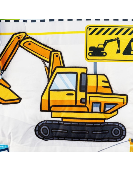 Juego de Ropa de Cuna 3 Piezas FIGEPO Construcción Azul Juego de Ropa de Cuna 3 Piezas FIGEPO Construcción Azul