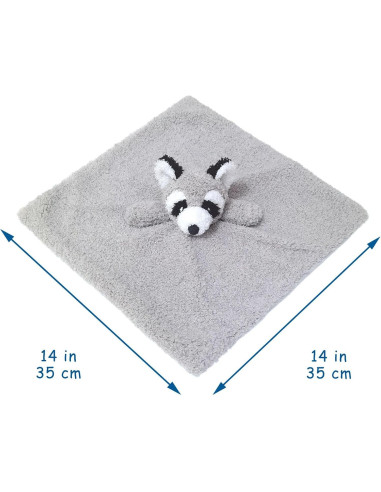 Manta de Seguridad de Peluche Doindute Mapache Gris 35 cm