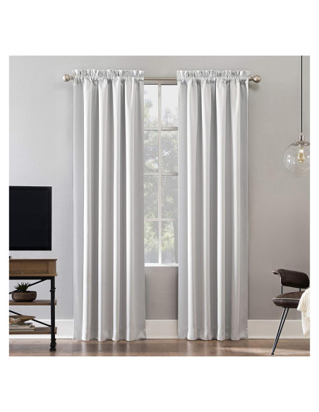 Cortina Sun Zero Oslo Blackout 52x84 Perla - Poliester Cortina Sun Zero Oslo Blackout 52x84 Perla - Poliester