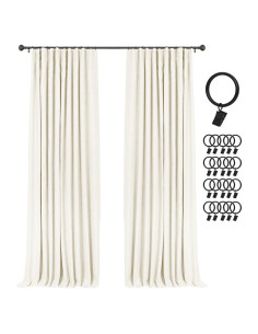 Cortinas Opacas INOVADAY 100% Lino 2 Paneles 50x274 cm Crema