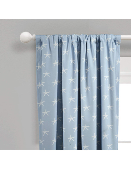 Cortina Blackout Lush Decor Bebé Estrella de Mar Azul 132x213cm Cortina Blackout Lush Decor Bebé Estrella de Mar Azul 132x213cm