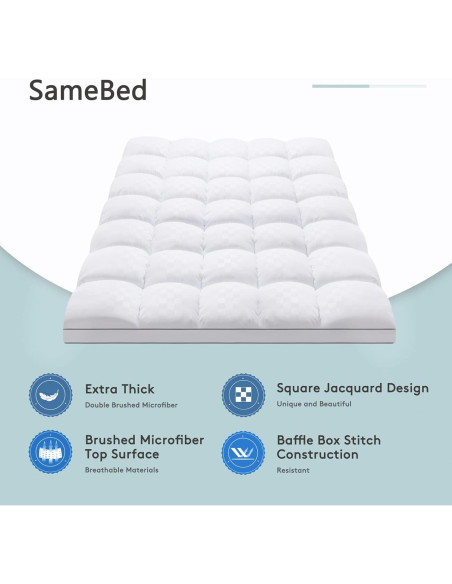 Cubierta de Colchón Queen SameBed Refrigerante 400TC 20-53 cm Cubierta de Colchón Queen SameBed Refrigerante 400TC 20-53 cm