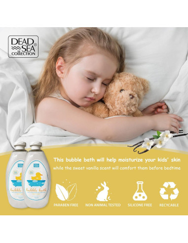 Baño de Burbujas Niños Vainilla Dulce Colección Mar Muerto 2L