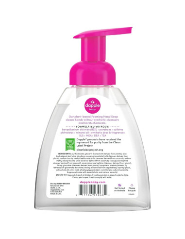 Jabón Espumoso Dapple para Bebés 385ml Lavanda Hipoalergénico
