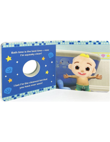 CoComelon Bath Time! Children's Finger Puppet Board Book Ages 0-4