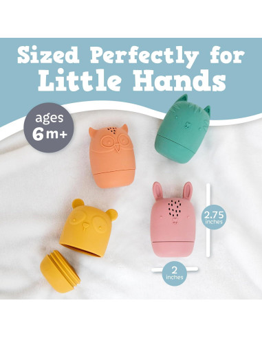 Set de 4 Juguetes de Baño Acuáticos ReLIVE - Silicona Antimoho