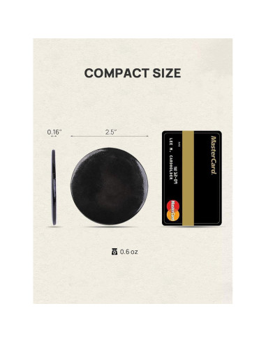 Espejo Compacto Redondo Getinbulk 6.35 cm Paquete de 12 Negro