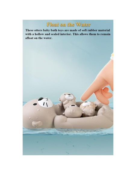 Juego de Juguetes de Baño Nutria NEXTAKE - 1 Madre y 3 Bebés Juego de Juguetes de Baño Nutria NEXTAKE - 1 Madre y 3 Bebés