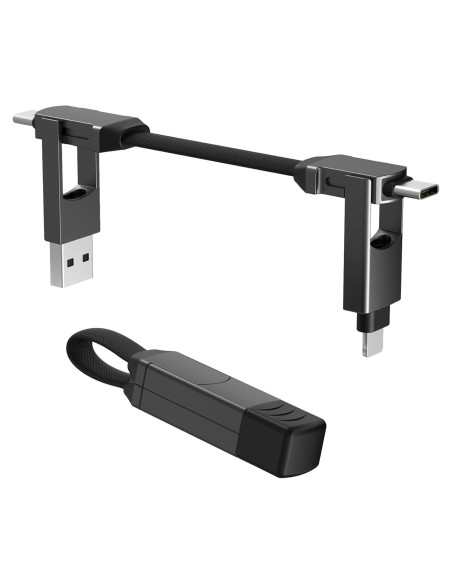 Cable de Carga Magnético 4 en 1 ZONLELE USB-C Negro Cable de Carga Magnético 4 en 1 ZONLELE USB-C Negro
