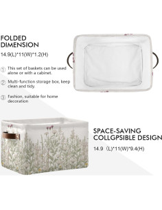 Cesta de Almacenamiento Colapsable ZZCshop 38x28x24cm Impermeable 2