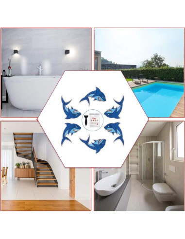Calcomanías Antideslizantes para Baño Shark 20 PCS 11.9x8.1 cm