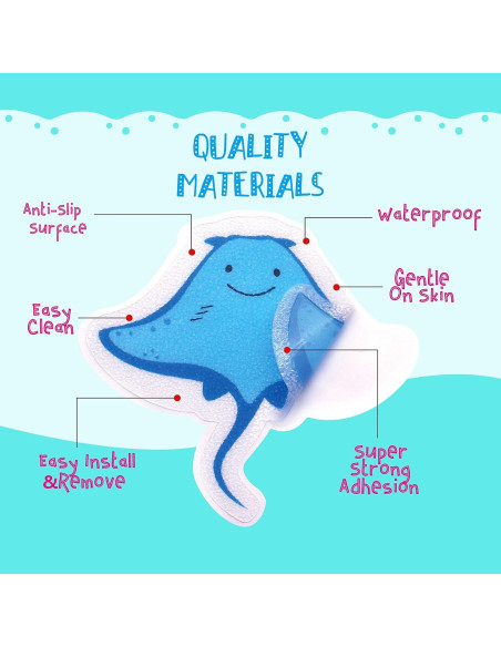 30 Pegatinas Antideslizantes Animales Marinos Hebayy - Resistente al Agua 30 Pegatinas Antideslizantes Animales Marinos Hebayy - Resistente al Agua