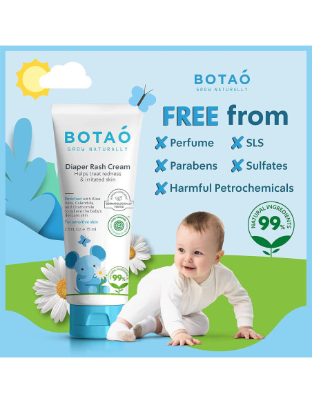 Crema Natural para Pañales Botao 70.87g - Alivio Erupciones Crema Natural para Pañales Botao 70.87g - Alivio Erupciones