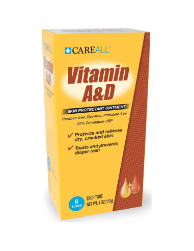 Ungüento Vitamina A&D CareAll 6 Tubos 113.4g para Dermatitis