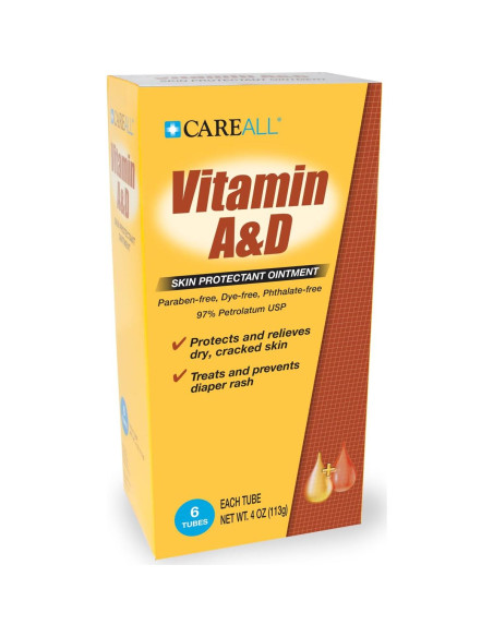 Ungüento Vitamina A&D CareAll 6 Tubos 113.4g para Dermatitis Ungüento Vitamina A&D CareAll 6 Tubos 113.4g para Dermatitis