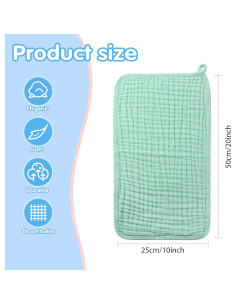 Paños de Muselina Hicarer 6 Piezas 50.8x25.4 cm Absorbentes 2