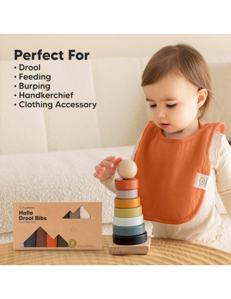 Paquete de 8 Baberos de Pullover KeaBabies - Algodón Orgánico Paquete de 8 Baberos de Pullover KeaBabies - Algodón Orgánico