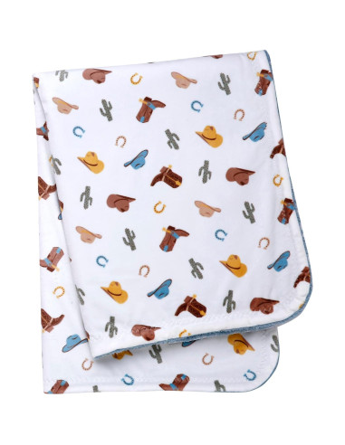 Manta de bebé reversible Baby Starters 76x102 cm Gris Rancho
