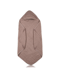 Toalla de baño con capucha Peryiter Muslin 81x81 cm Café