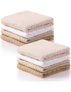 8 Paños de Lavado para Bebés SmoothNovelty 30x30 cm Algodón 2