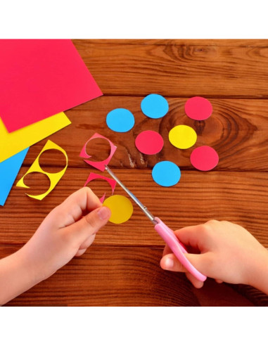 Tijeras para Niños SIXGOD Rosa 15 cm Punta Romana Seguras