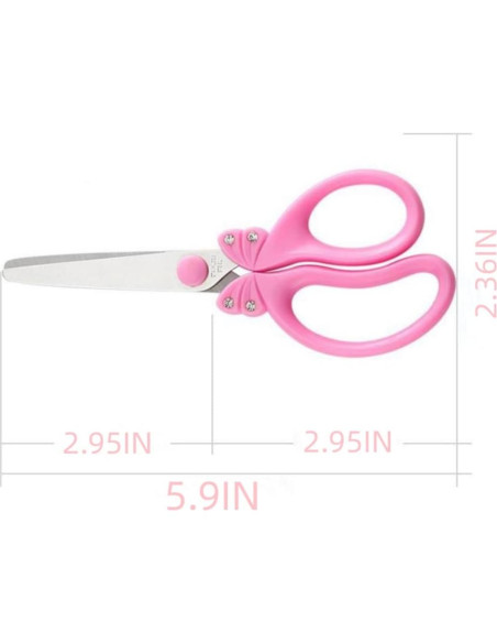 Tijeras para Niños SIXGOD Rosa 15 cm Punta Romana Seguras Tijeras para Niños SIXGOD Rosa 15 cm Punta Romana Seguras