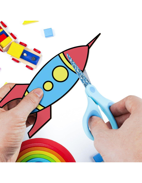 Tijeras de Seguridad para Niños JEMEOVO 5" Paquete de 3 Tijeras de Seguridad para Niños JEMEOVO 5" Paquete de 3