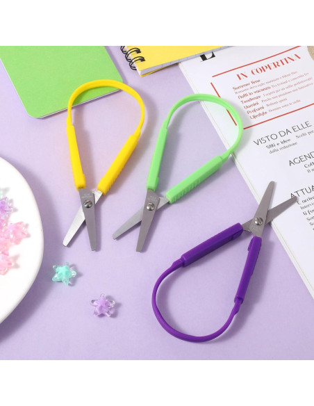 Juego de 3 Tijeras de Anillo Telooco para Niños 14 cm Juego de 3 Tijeras de Anillo Telooco para Niños 14 cm