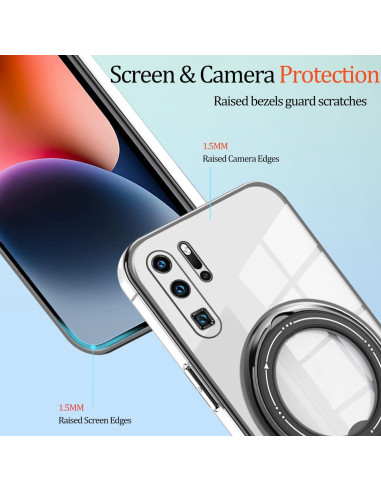 Funda Huawei P30 Pro Silicona Transparente Magnética Soporte
