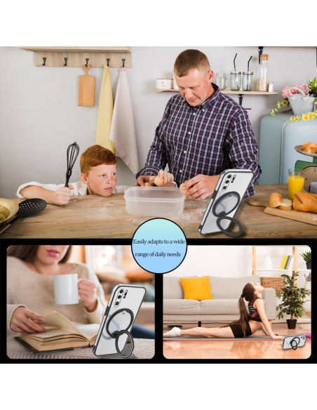 Funda Huawei P30 Pro Silicona Transparente Magnética Soporte Funda Huawei P30 Pro Silicona Transparente Magnética Soporte