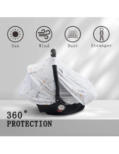 Cubierta de Asiento de Coche para Bebé NC-C Animales - Sombra Solar 2