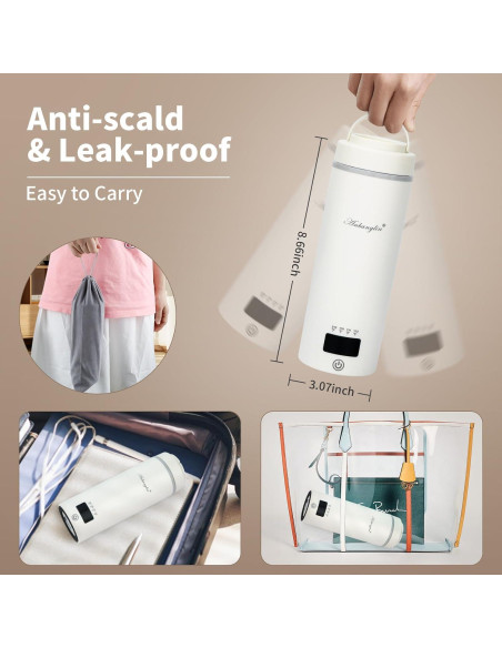 Hervidor Eléctrico de Viaje Anbanglin 500ml 4 Temperaturas Hervidor Eléctrico de Viaje Anbanglin 500ml 4 Temperaturas
