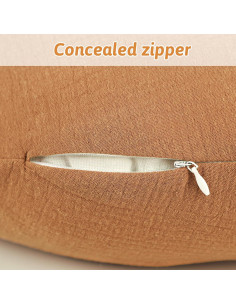 Cubiertas de Almohada de Lactancia Muslin GFU 2 Pzas Beige Marrón 2