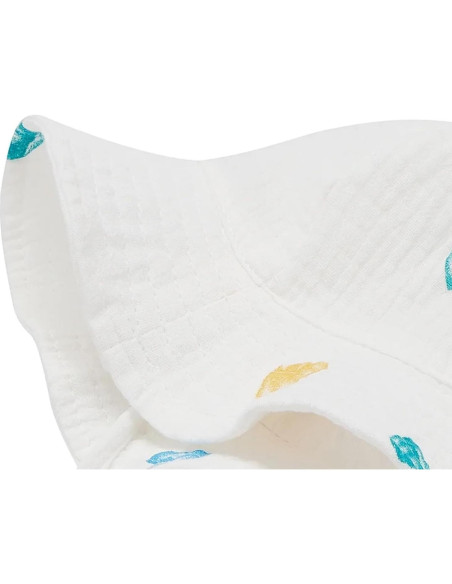 Sombrero de sol para bebés de algodón con ala ancha - 0-12 meses Sombrero de sol para bebés de algodón con ala ancha - 0-12 meses