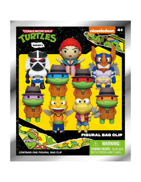 Clip de Bolsa 3D TMNT Serie 4 - 11 Personajes Clásicos Clip de Bolsa 3D TMNT Serie 4 - 11 Personajes Clásicos